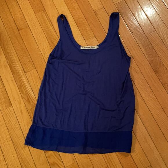 Michael Stars original tee blue cotton and silk one size - Picture 3 of 6